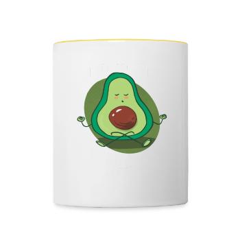 I Just Really Like Avocados Ok Avocado - Contrasting Mug - white/yellow - Front