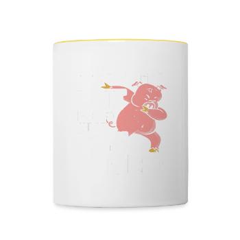 BBQ I Like My Butt Rubbed And My Pork Pulled Grill - Contrasting Mug - white/yellow - Front