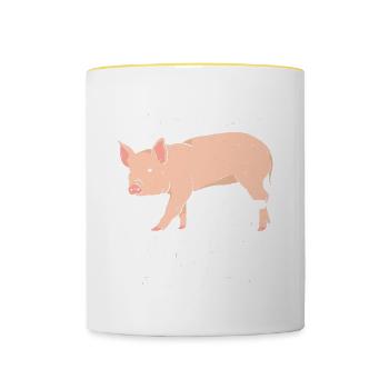 BBQ I Like My Butt Rubbed And My Pork Pulled Grill - Contrasting Mug - white/yellow - Front