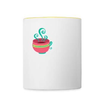 Propulsé par Tea Tea Lover Cup Of Tea Tea Drinker - Mug contrasté - blanc/jaune - Devant