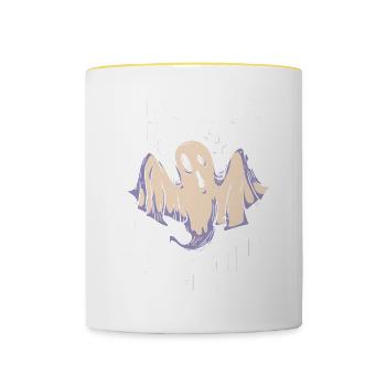 C’est ma chemise de chasse aux fantômes Chasseur paranormal - Mug contrasté - blanc/jaune - Devant