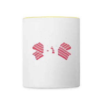 Body By Bacon - Contrasting Mug - white/yellow - Front