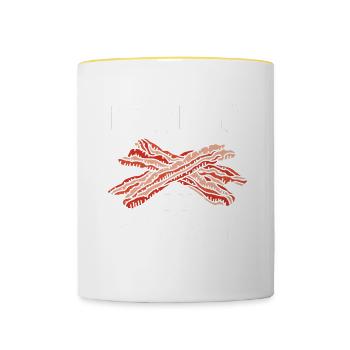 Body By Bacon - Contrasting Mug - white/yellow - Front