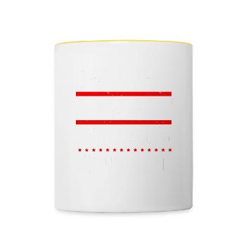 Mécanicien J’ai 99 douilles mais un 10mm n’en est pas un - Mug contrasté - blanc/jaune - Devant