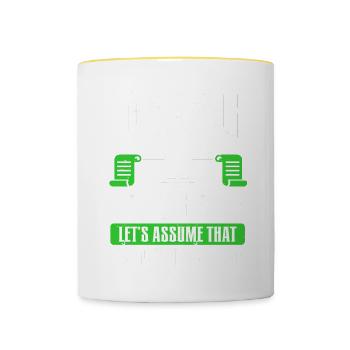 Law Lawyer - Tasse zweifarbig - Weiß/Gelb - Vorne