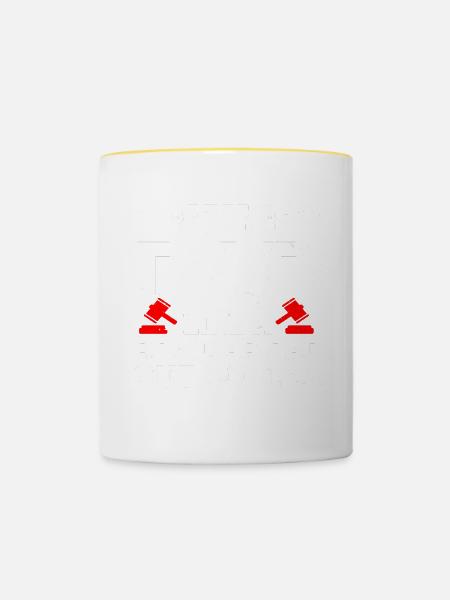 Law Lawyer - Tasse zweifarbig - Weiß/Gelb