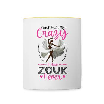Funny Zouk Dancer Saying - Contrasting Mug - white/yellow - Front
