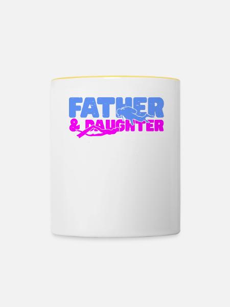 Scuba Diving Diver - Tasse zweifarbig - Weiß/Gelb