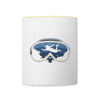 Scuba Diving Diver - Tasse zweifarbig - Weiß/Gelb - Vorne