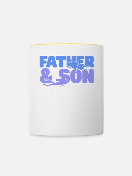 Scuba Diving Diver - Tasse zweifarbig - Weiß/Gelb