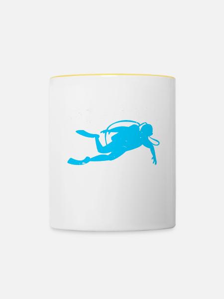 Scuba Diving Diver - Tasse zweifarbig - Weiß/Gelb