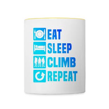 Climbing Bouldering Bouldering Men Women Climbing - Contrasting Mug - white/yellow - Front
