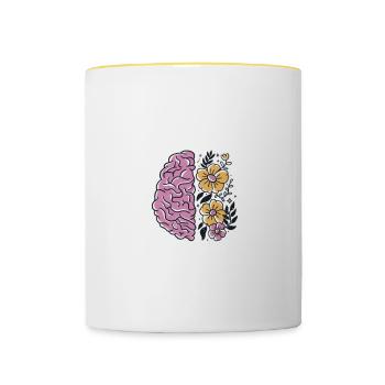 Kinda Emotionless Kinda Emotional 3 - Tasse zweifarbig - Weiß/Gelb - Vorne