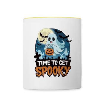 Cute Halloween Ghost Halloween - Contrasting Mug - white/yellow - Front