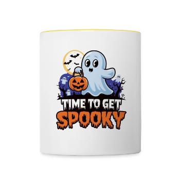 Cute Halloween Ghost Halloween - Contrasting Mug - white/yellow - Front