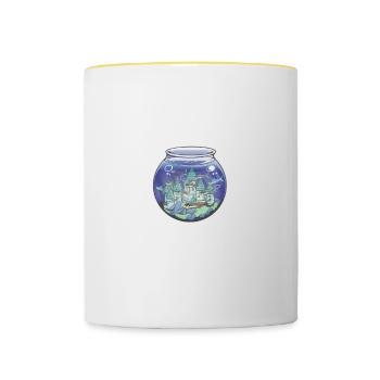Aquarium Fish Tank Aquarist - Contrasting Mug - white/yellow - Front