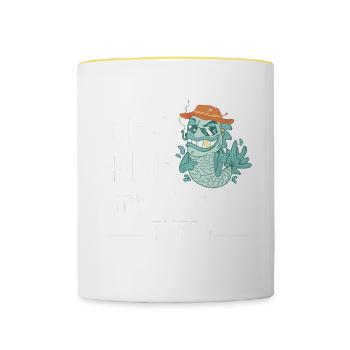 Aquariophile d’aquarium d’aquarium - Mug contrasté - blanc/jaune - Devant