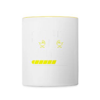 Babysitter Babysitting - Contrasting Mug - white/yellow - Front