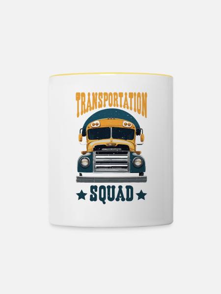 Transportation Squad 5 - Tasse zweifarbig - Weiß/Gelb