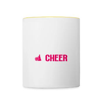 Cheerleading Cheerleader Base Flyer - Contrasting Mug - white/yellow - Front
