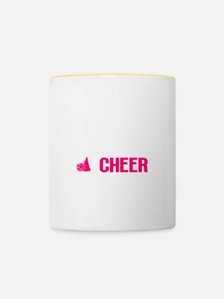 Cheerleading Cheerleader Base Flyer - Tasse zweifarbig - Weiß/Gelb