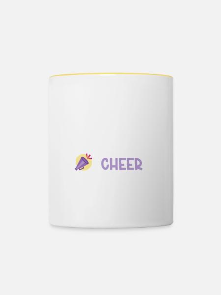 Cheerleading Cheerleader Base Flyer - Tasse zweifarbig - Weiß/Gelb