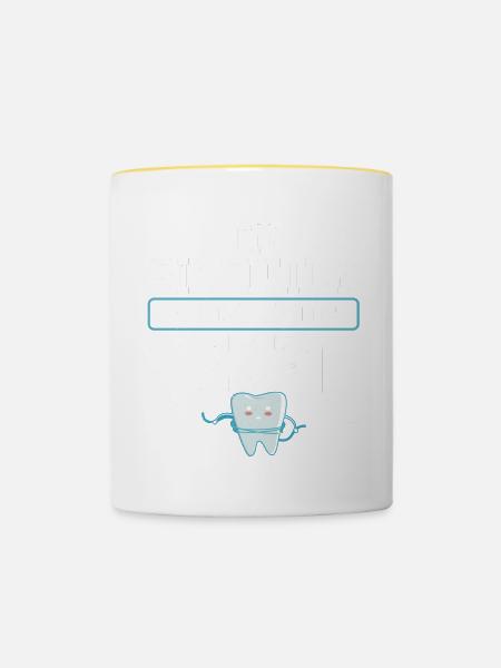 Dentist - Tasse zweifarbig - Weiß/Gelb