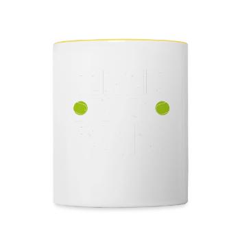 Tennis Player - Tasse zweifarbig - Weiß/Gelb - Vorne