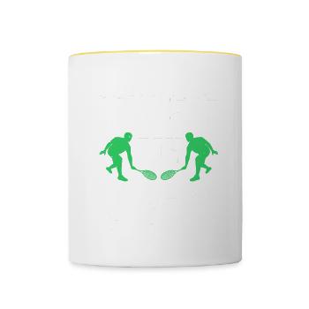 Tennis Player - Tasse zweifarbig - Weiß/Gelb - Vorne