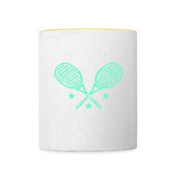 Tennis Player - Tasse zweifarbig - Weiß/Gelb - Vorne