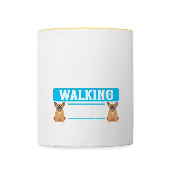 Dog Walker Professional Pet Sitter Dog Walking - Tasse zweifarbig - Weiß/Gelb - Vorne