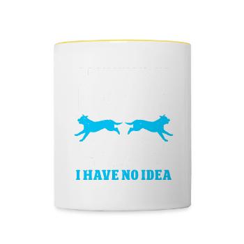Dog Walker Professional Pet Sitter Dog Walking - Tasse zweifarbig - Weiß/Gelb - Vorne
