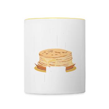 Pancakes Breakfast Food Lover - Contrasting Mug - white/yellow - Front