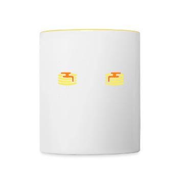 Pancakes Breakfast Food Lover - Contrasting Mug - white/yellow - Front