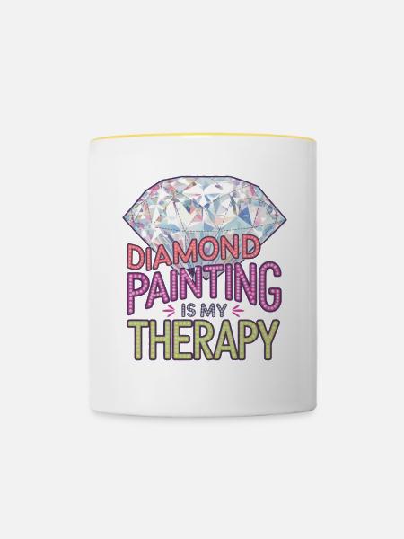 Diamond Painting Diamond Painter - Tasse zweifarbig - Weiß/Gelb
