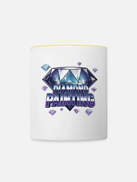 Diamond Painting Diamond Painter - Tasse zweifarbig - Weiß/Gelb