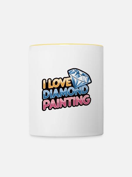 Diamond Painting Diamond Painter - Tasse zweifarbig - Weiß/Gelb