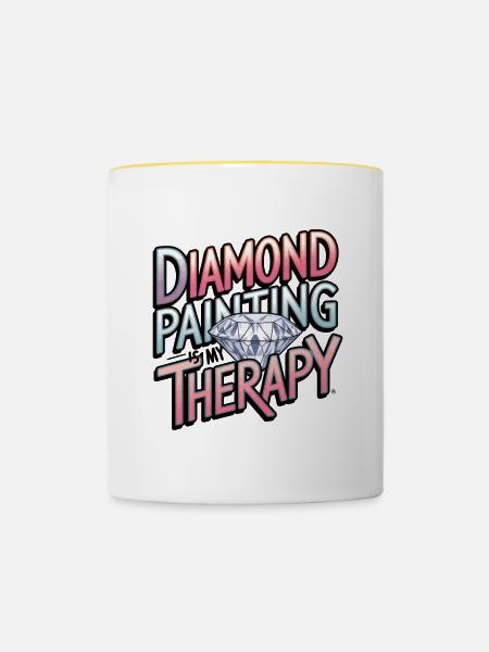 Diamond Painting Diamond Painter - Tasse zweifarbig - Weiß/Gelb