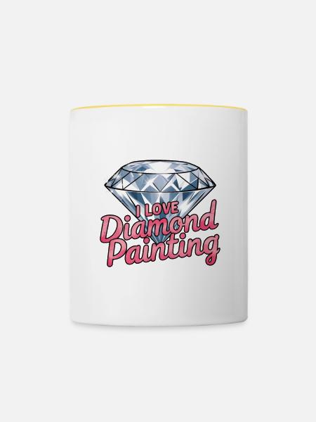 Diamond Painting Diamond Painter - Tasse zweifarbig - Weiß/Gelb