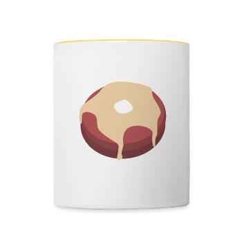 Pancakes Breakfast Food Lover - Contrasting Mug - white/yellow - Front