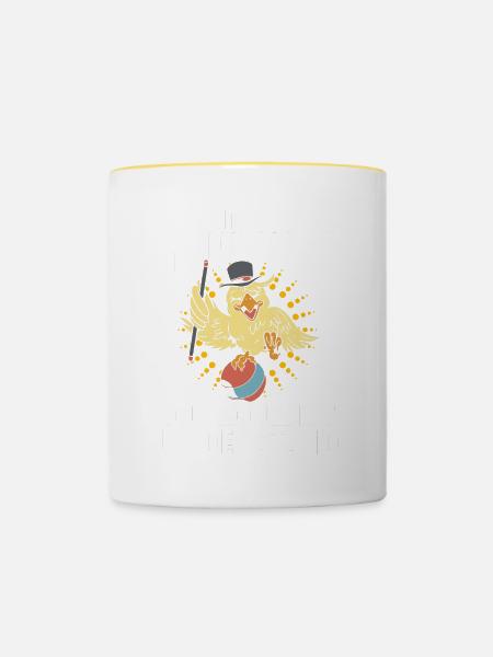 Funny Magician Magic - Tasse zweifarbig - Weiß/Gelb