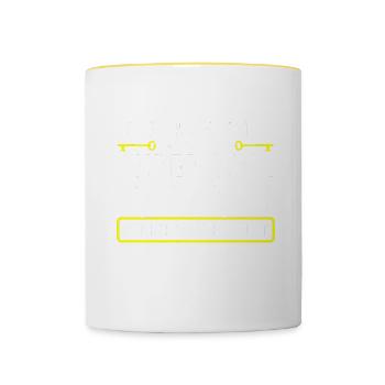Serrurier Crochetage Crocheteur - Mug contrasté - blanc/jaune - Devant