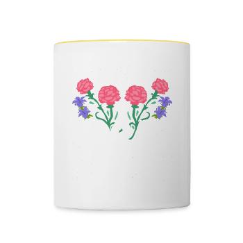 Cheerleading Cheerleader Base Flyer - Contrasting Mug - white/yellow - Front