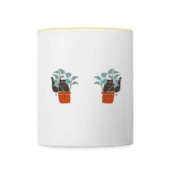 Plants Gardening Gardener - Contrasting Mug - white/yellow - Front