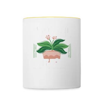 Plants Gardening Gardener - Contrasting Mug - white/yellow - Front