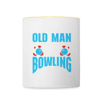 Bowling Ball Bowler - Tasse zweifarbig - Weiß/Gelb - Vorne