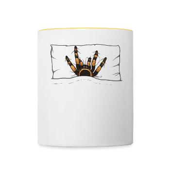 Chemise de nuit officielle Pyjama Tarantula - Mug contrasté - blanc/jaune - Devant