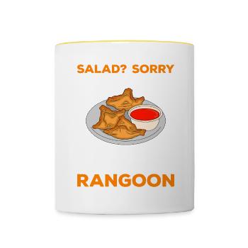 Crab Rangoon Asia Food - Tasse zweifarbig - Weiß/Gelb - Vorne
