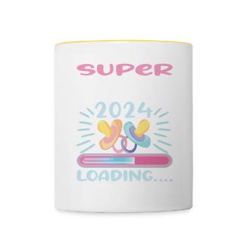 Zia 2024 Loading Tante 2024 - Tasse zweifarbig - Weiß/Gelb - Vorne