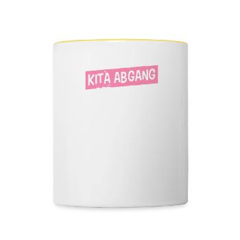 Daycare Leaving Kita Leavers 2025 - Contrasting Mug - white/yellow - Front